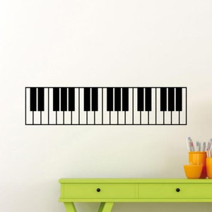 Piano Keys Wall Decal Vinyl Sticker Music Wall Decor Wall Art Musician Gift Sign School Classroom Poster Mural Print Musical Stencil 1920