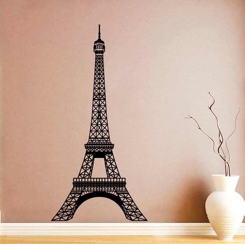 The Eiffel Tower Decorative Vinyl Sticker French Interior Etsy