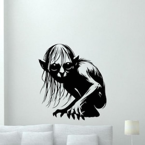 Gollum Wall Decal Vinyl Sticker Sign My Precious Wizard Fellowship of the Ring Decor Wall Art Gift Poster Stencil Door Car Window Mural 4143