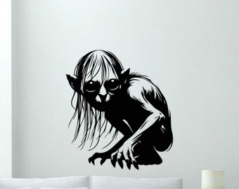 Calcomanía de pared de vinilo de Gollum, letrero de Mi Precioso Mago, La Comunidad del Anillo, decoración de pared, arte de regalo, póster, plantilla, puerta, coche, ventana, mural 4143