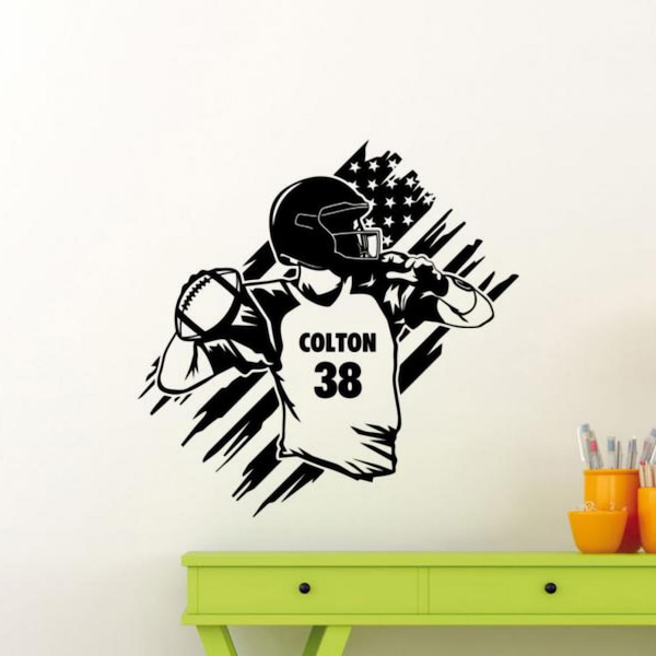 Football Wall Decals Etsy