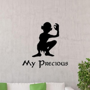 My Precious Gollum Wall Decal Vinyl Sticker Sign Wizard Fellowship of the Ring Decor Wall Art Gift Poster Stencil Door Car Window Mural 4090