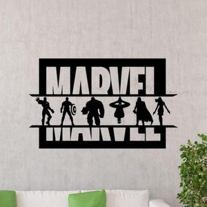 Superhéroe pared calcomanía vinilo pegatina cómic regalo niños habitación decoración superhéroe pared arte coche ventana signo vivero cartel niños mural 2285