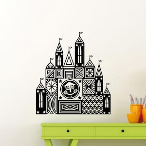 It's a Small World Castle Wall Decal Vinyl Sticker Nursery Decor Game Wall Art Nursery Housewares Cartoon Poster Children Mural Sign 2145