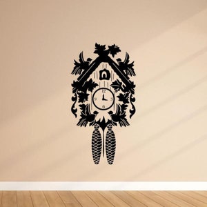 Cuckoo Clock Decal Wall Vinyl Sticker Decor Wall Art Sign Car Print Stencil Poster Gift Mural 2033