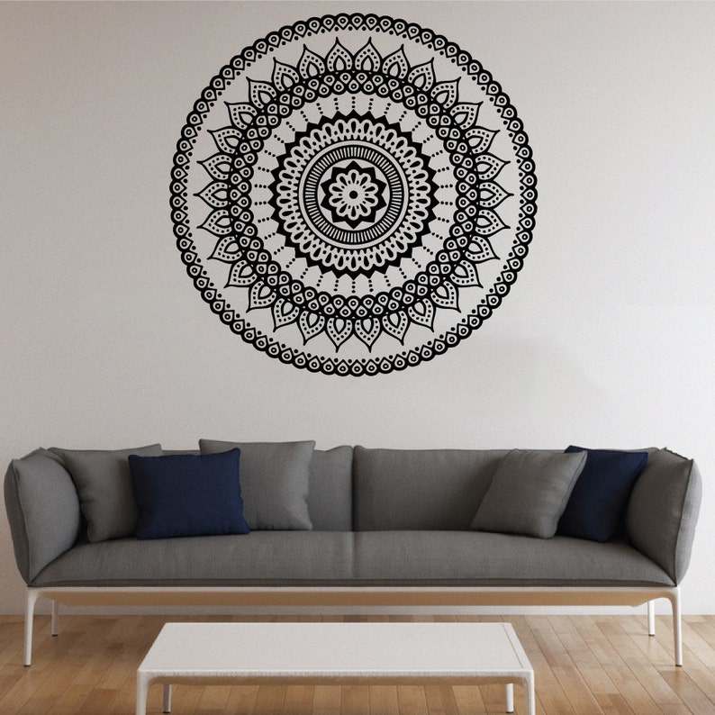 Mandala Symbol Vinyl Decal Mandala Wall Sticker Wall Decals Etsy UK