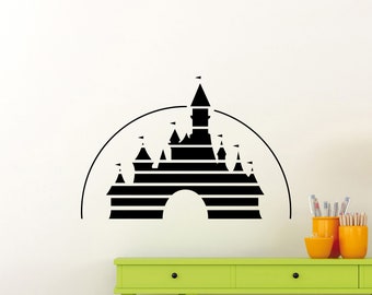 Castle Wall Decal Vinyl Sticker Cartoon Disneyland Sign Home Wall Art Kids Children Room Bedroom Entryway Decor Nursery Poster Print 5dxz