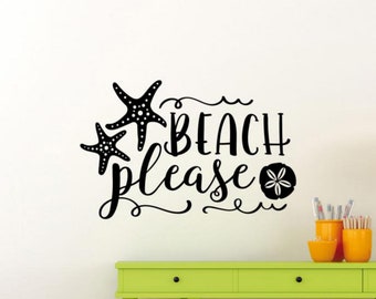 Strand gelieve decal muur vinyl sticker zee decor oceaan citaat nautische Wall Art teken auto vrachtwagen print badkamer poster stencil gift muurschildering 1884