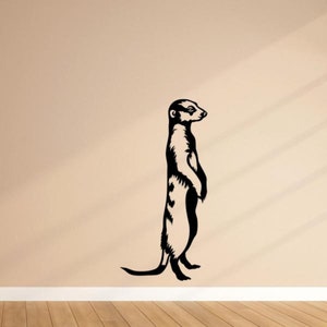 Meerkat Wall Decal Vinyl Sticker Decor Nursery Wall Art Kids Room Sign Door Window Poster Gift Mural Bedroom Stencil Mural 2091