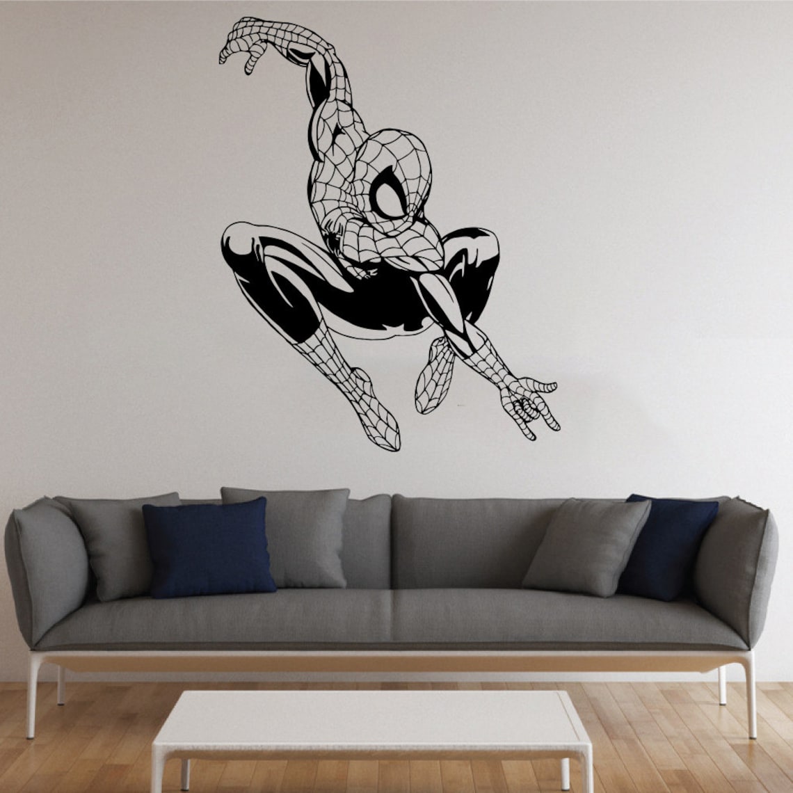 SpiderMan Wall Decal SpiderMan Vinyl Sticker Comics Wall Etsy