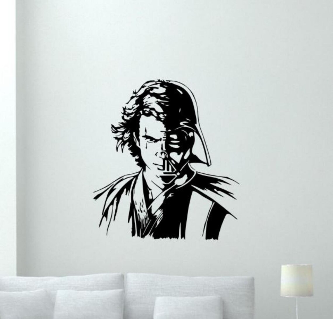 Vader Text Sticker Skywalker Vader Decal Wall Vinyl Sticker Wars Decor Wall Art Sign Car ...