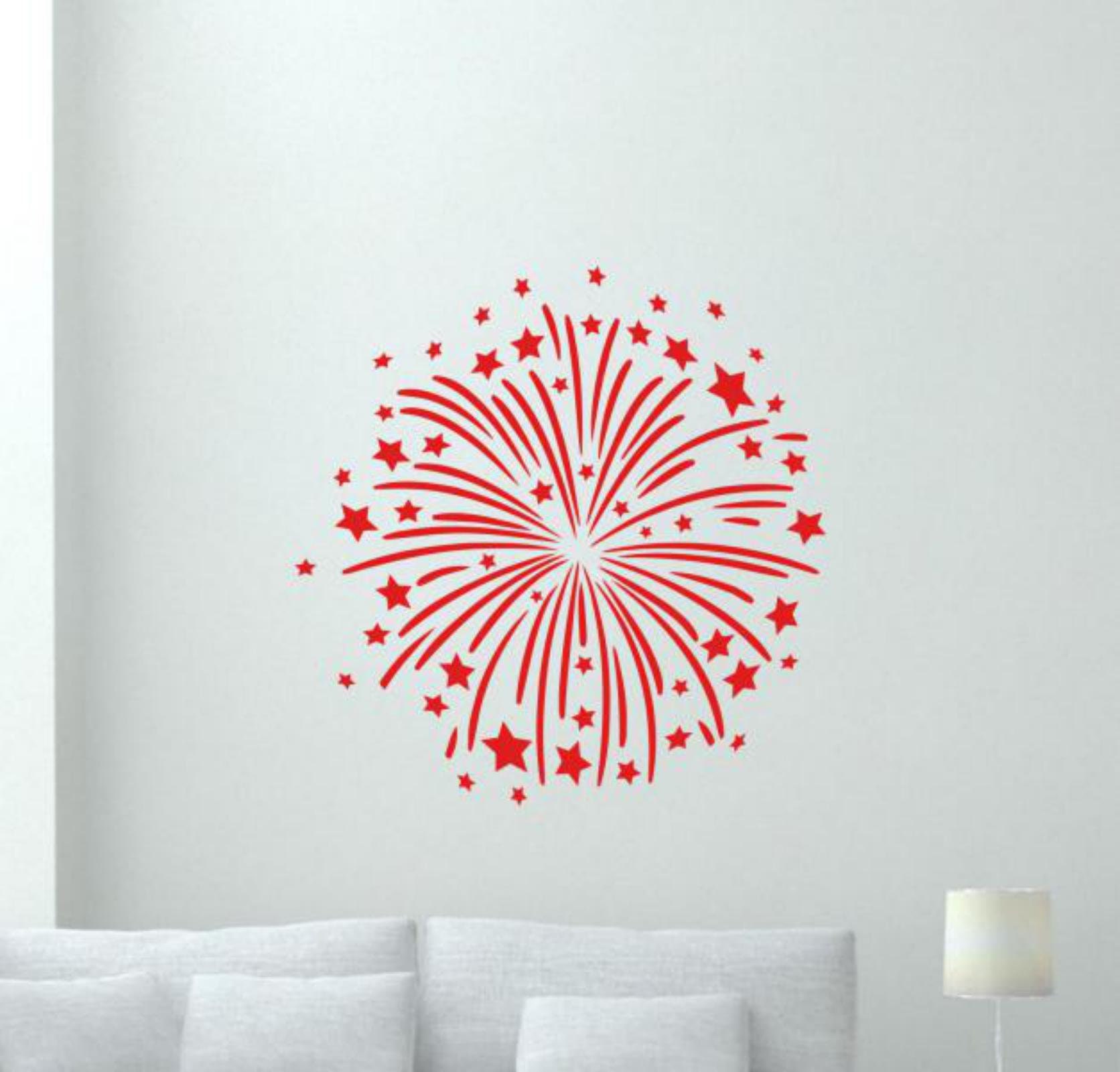 Firework Sticker Wall Vinyl Decal Party Wall Art Christmas Decor New ...