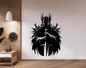 Sauron Dark Lord muurtattoo vinyl sticker teken tovenaar Fellowship of the Ring decor kunst aan de muur cadeau poster stencil deur autoruit muurschildering 4127