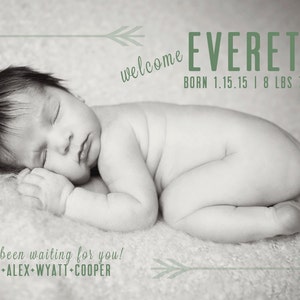 Arrows Birth Announcement image 1