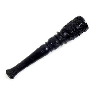 vintage Dark Brown One Hitter Wooden Pipe Woode Carved Pipe - vintage Pipe