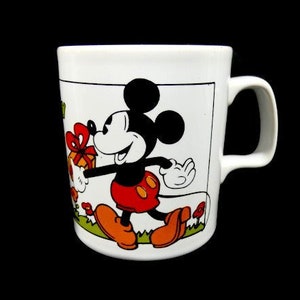 Vintage Mickey Mouse And Minnie Mouse Mug Cup Vintage Disney Mug
