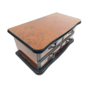 Vintage Wooden Chest Small Wooden Jewelry Box Storage Case Decorative Wooden Suitcase Cosplay Steampunk LARP Nr 2