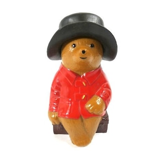 1 Vintage Paddington Bear Piggy Bank Savings Bank Coin Bank Figurine Plastic 1979 Collectable Bear Figure