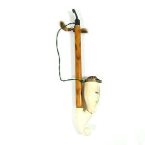 Vintage Wooden Pipe With White Ceramic Pipe Bowl Danish Scenery Danish Design