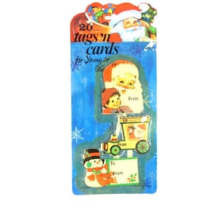 Vintage Christmas Gift Tags - Present Gift Tags Christmas Labels Santa Snowman Gift Tags Gift Labels Christmas Presents Gifts
