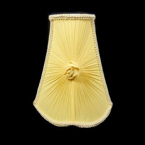 Vintage Yellow Beige Lamp Shade Beautiful Elegant Lamp Shades Fabric Lamp Shades Clip On Lampshade