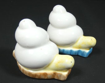 Snail Salt And Pepper Shaker Set Vintage Snails Ceramic Snail Shakers Salt And Pepper Snails