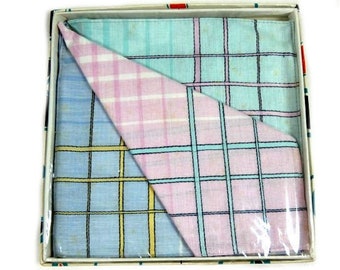 Set Of 3 Vintage Dutch Regina Handkerchiefs In Box Men's Handkerchief Hanky Hankies Man Men Dutch Design
