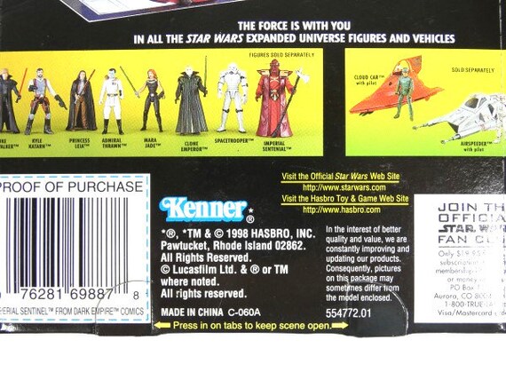 1 Vintage Star Wars Figurine Expanded Universe New in Package 1998