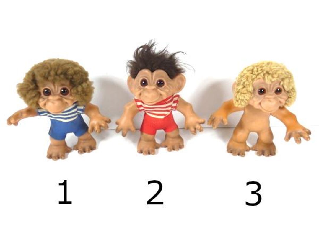 Vintage Thomas Dam Monkey Boy or Rare Girl Troll Doll Made