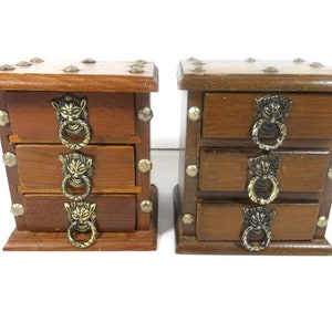 1 Vintage Wooden Jewelry Box Wooden Chest Display Chest Vintage Wooden Chest Jewelry Box