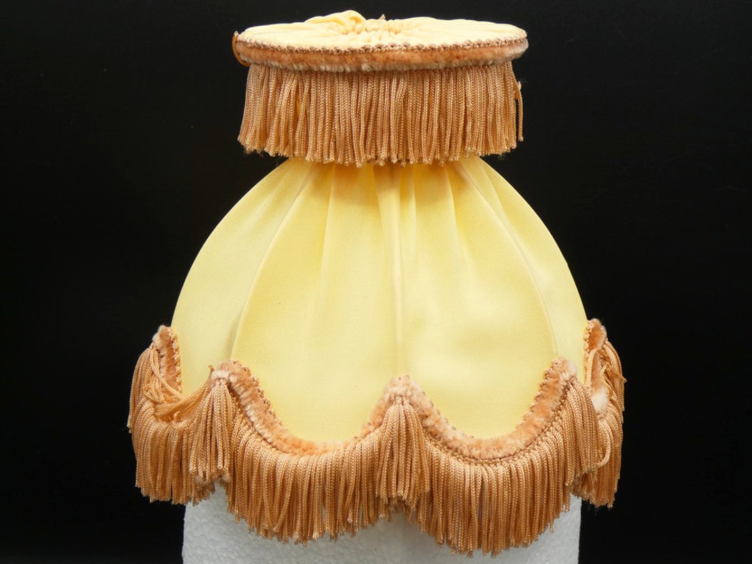 Vintage Peach Pink Clip on Lamp Shade Beautiful Elegant Lamp Shades