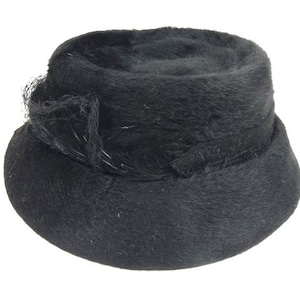 Vintage Black Hat For Women Beautiful Elegant Gift For Her