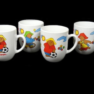 1 Vintage Paddington Bear Sports Mug Tennis Soccer Running Coffee Mug Tea Mug Cup 2000-2002