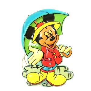 1 Vintage Mickey Mouse Lamp Plastic Nightlight Lamp Disney Lamp