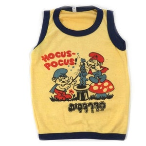 Rare Vintage The Smurfs Kid&#39;s Shirt Childrens shirt Big Smurf Papa Smurf Magic Magical Smurf
