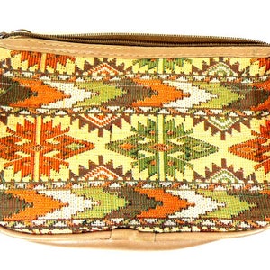 Vintage 90&#39;s Brown Beige Toiletry Bag Travel Purse Travel Bag Cosmetic Bag Pouch Men&#39;s Bag Women&#39;s Bag Unisex