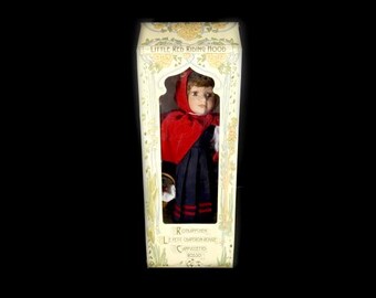 Muñeca de porcelana Caperucita Roja, colección de cuentos de hadas, 1999, en caja original