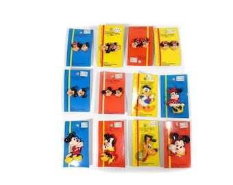 1 juego de aretes o broche vintage de Disney, joyas de Disney, Mickey Mouse, Minnie Mouse, Pato Donald