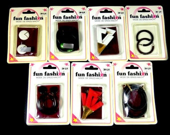 Vintage Clip On Earrings 80's Earrings Unopened German Design Retro Earrings Fun Fashion 1980's Eighties
