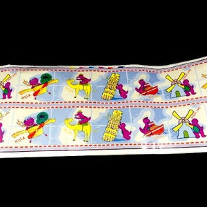 Vintage Barney Purple Dinosaur Wall Sticker