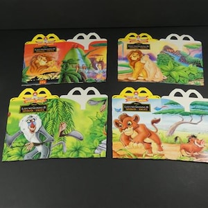 1 Vintage Lion King McDonald&#39;s Happy Meal Toy Boxes Disney