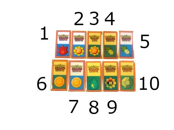 pokemon trading card game badges Pokemon League pins Thunder Badge