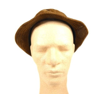 Vintage Brown German Corduroy Hat Fedora Hat Vintage Retro Design Gift For Him image 2