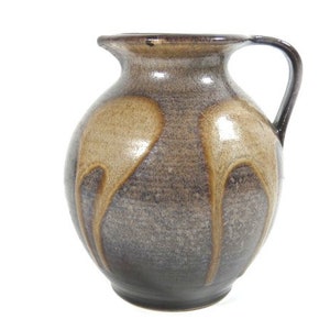 Vintage Brown Ceramic Jug Made In West Germany Vintage Brown Beige Vase Ceramic Vase