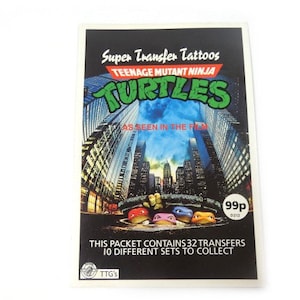 1 Vintage TMNT Super Transfer Tattoos Teenage Mutant Ninja Turtles Teenage Mutant Hero Turtles