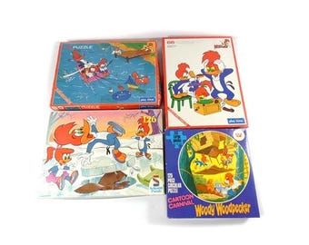 1 Vintage Woody Woodpecker Jigsaw Puzzle Cartoon Puzzle Bird Puzzle
