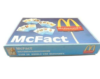 1 Vintage Mcdonald's Board Game Mcfact Dutch Game Card Gam