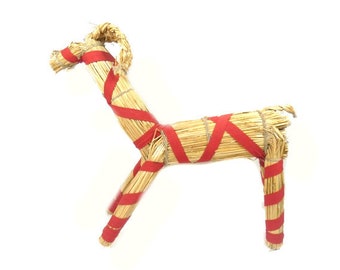 1 Big Vintage Straw Goat Handmade Christmas Decoration Scandinavian Christmas Design Swedish Danish Straw Animal Figure Nordic Nr3