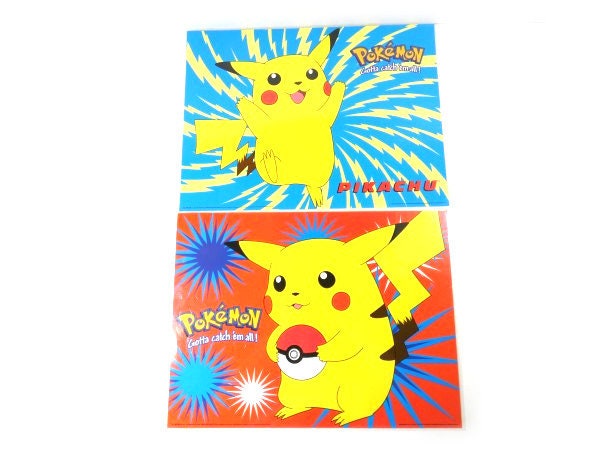 1 Vintage A3 Pikachu Poster Pokémon Laminado Poster 2000 Pokemon