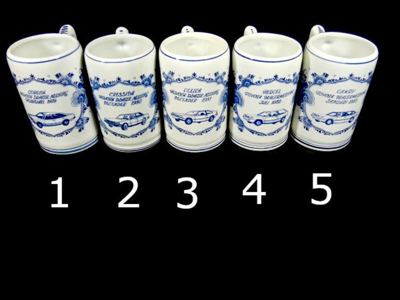 1 Delfts Blauw Beer Stein Toyota Dealer Meeting Car Mug Delft Blauw ...